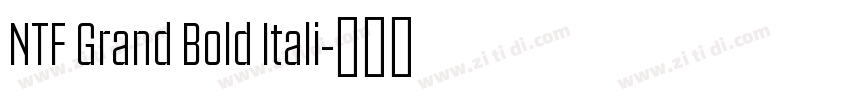 NTF Grand Bold Itali字体转换